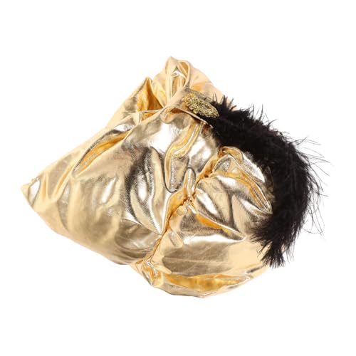 Cabilock Arabischer Hut Foto-requisite Karnevalshutverzierung Turban-mütze Hut Abschlussballhut Hut Im Arabischen Stil Cosplay-partyhut Arabischer Prinzenhut Hutstütze Golden Satin von Cabilock