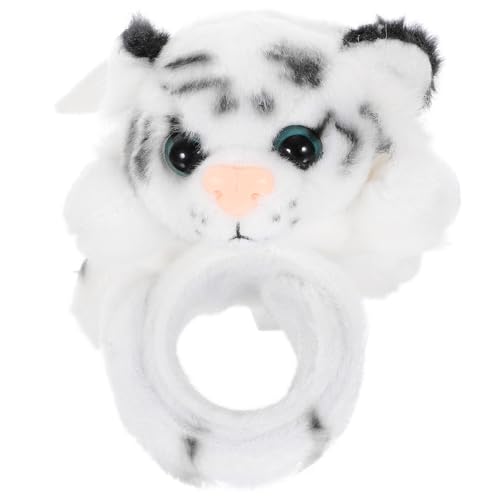 Cabilock Bänder mit Tiermuster Animal-Design kuschelig Plüsch-Tier-Slap-Band Plüsch-Tiger-Armband ausgestopfte Tier-Slap-Bands Tierschnapparmbänder Ohrfeigenarmbänder zur Dekoration von Cabilock