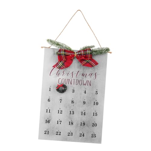 Cabilock Charmanter Weihnachts Countdown Kranz Kalender Aus Holz 25 Tage Weihnachts Countdown Kalender Rustikale Feiertagsdekoration Zum Aufhängen Für Das Heimbüro von Cabilock