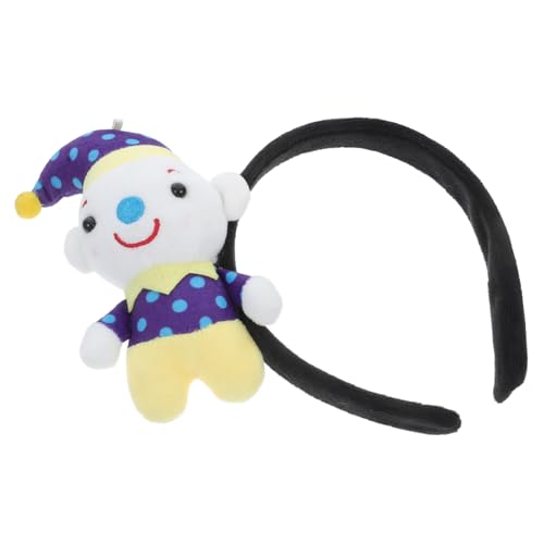 Cabilock Clown-Stirnband Clownhüte Clown-Kostüm Mützen Regenbogen-Stirnband Karneval Clown Stirnband Lustiger Clown Haarreifen Halloween-Party-Frisuren Haarschmuck PP Baumwolle von Cabilock