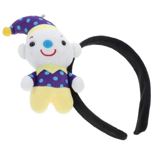 Cabilock Clown Stirnband Kostüme Haarband Clown Hüte Regenbogen Stirnband Alberne Hüte Clown Schuhe Clown Kostüm Halloween Stirnband Halloween Stirnbänder Lustiges Stirnband von Cabilock