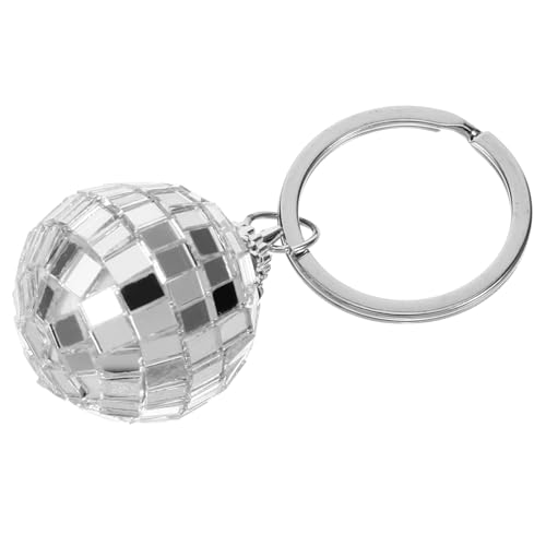 Cabilock Disco-Linsenkugel-Schlüsselanhänger Tasche Schlüsselanhänger Spiegelball Ring pendant anhänger charms schlüsselkette Spiegel-Disco-Kugel-Schlüsselanhänger kompakter Taschenanhänger von Cabilock