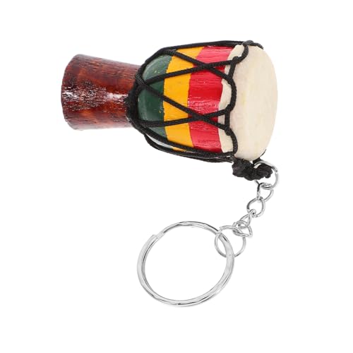 Cabilock Djembe-schlüsselanhänger Schlüsselanhänger Zum Aufhängen Schlüsselanhänger Aus Legierung Instrumenten-schlüsselanhänger Schlüsselanhänger-ornamente Djembe-trommelanhänger Hölzern von Cabilock