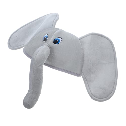 Cabilock Elefantenhut Elefant Hund Kostüm Tierische Kopfbedeckung Elefanten-foto-requisite Tierisches Partykostüm Elefantenkopfbedeckung Elefant Kostüm Kleinkind Tier-stirnband Stoff Grey von Cabilock