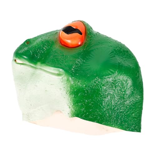 Cabilock Froschhaube Maske Kostüm Partyzubehör Frosch Kopfbedeckung Foto Requisite Partyzubehör Cosplay Hut Festival Kopfschmuck Kostümzubehör Emulsion von Cabilock