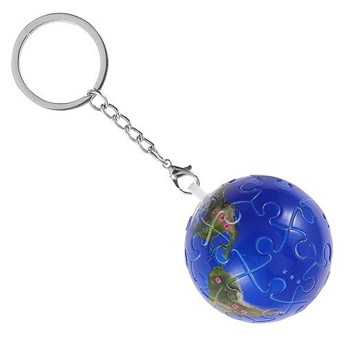 Cabilock Geldbörse Hängende Verzierung Reize Miniatur Globen Kette Schlüssel Glücklich Tasche Tick Ringe Gepäck Halter Plüsch Rucksackanhänger Blue Plastik von Cabilock