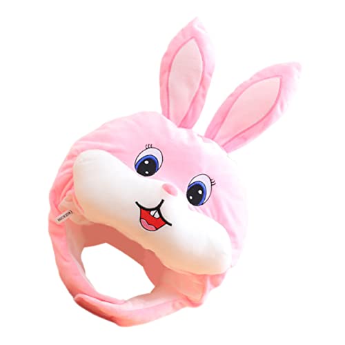 Cabilock Gestickter Hasenkopf süße Hasenohren Mützen Kostüm Hut Kostüm für Kinder Cartoon-Tierhaube kreative Mädchenhüte kindermütze kinder kappe lustiger Partyhut Cosplay-Hase Plüsch Rosa von Cabilock