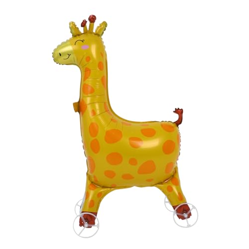 Cabilock Giraffenballon Aufblasbare Giraffe Zoodekorationen Geburtstagsdekorationen Mit Tiermotiven Partyballons Tiere in Die Luft Jagen Folienballons Tierballons Yellow Aluminiumfolie von Cabilock