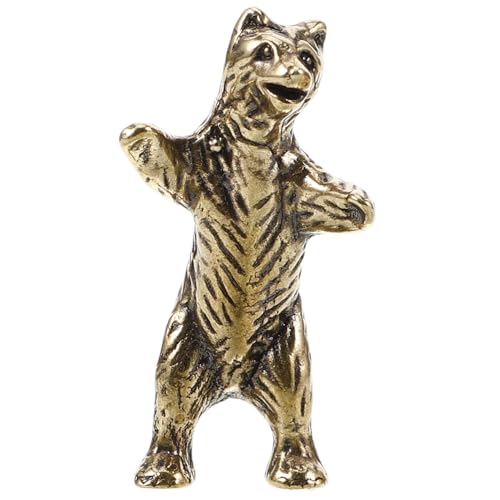 Cabilock Goldenes Messing Messingbär Messinghandwerksfigur Messinghandwerksdekor Bärenstatue Ornament von Cabilock