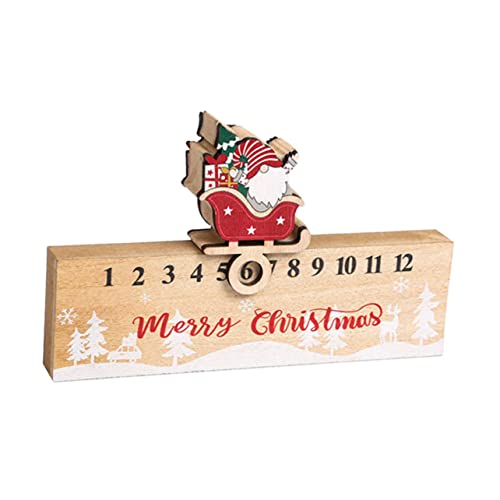 Cabilock Holz Adventskalender Weihnachts Countdown Dekoration Klassisches Design Festliche Tischdekoration für Erwachsene Holzornament für Gemütliche Weihnachtsstimmung Cabilock Holz Adventskalender Weihnachts Countdown Dekoration Klassisches Design Festliche Tischdekoration für Erwachsene Holzornament für Gemütliche Weihnachtsstimmung von Cabilock