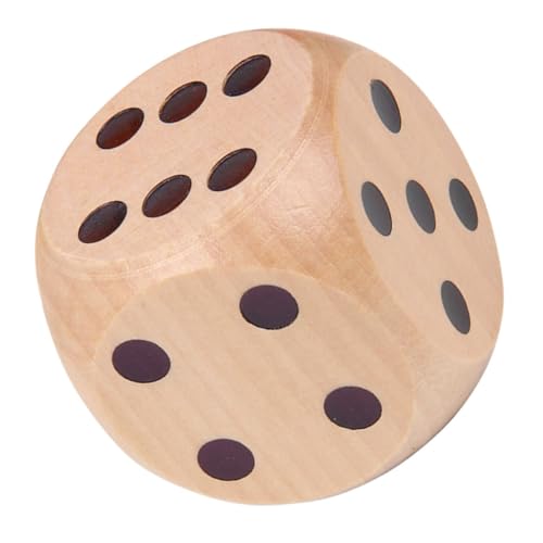 Cabilock Holzwürfel spielwürfel familienspiel festival spiele Brettspiel Würfel 6-seitiger Würfel Spiele für draussen Würfel- Punktwürfel aus Holz große Würfel Light Brown von Cabilock