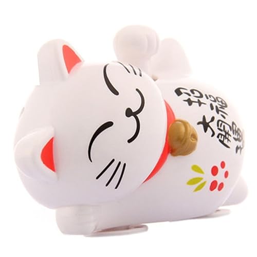 Cabilock Japanische Katze Miniatur Tierfiguren Auto Ornament Geschäft Büro Dekor Webarm Katzenornament Katzenförmiges Dekor Auto Einladende Katze Haushalt Desktop Dekor von Cabilock