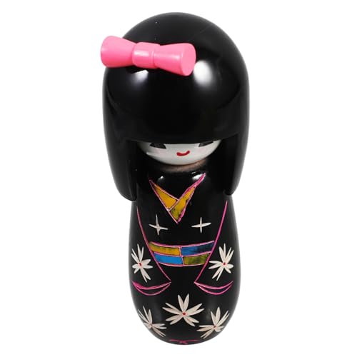 Cabilock Japanische Kokeshi-Puppe Träger japanische kimonopuppen Auto Puppenhaus Zubehör für Babypuppen holzspielzeug holzpuppen holzfiguren Desktop-Ornament Miniatur-Kimono-Puppe hölzern von Cabilock