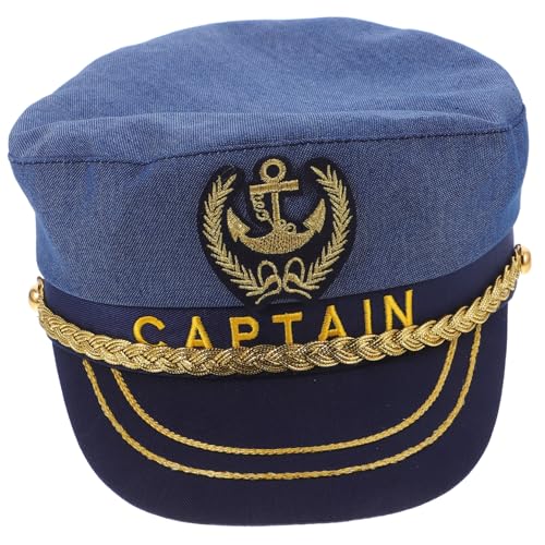 Cabilock Kapitänsmütze Damen Herren Verstellbar Partyhut Yacht Kostümaccessoire für Karneval Mottoparty Beach Travel Cabilock Kapitänsmütze Damen Herren Verstellbar Partyhut Yacht Kostümaccessoire für Karneval Mottoparty Beach Travel von Cabilock