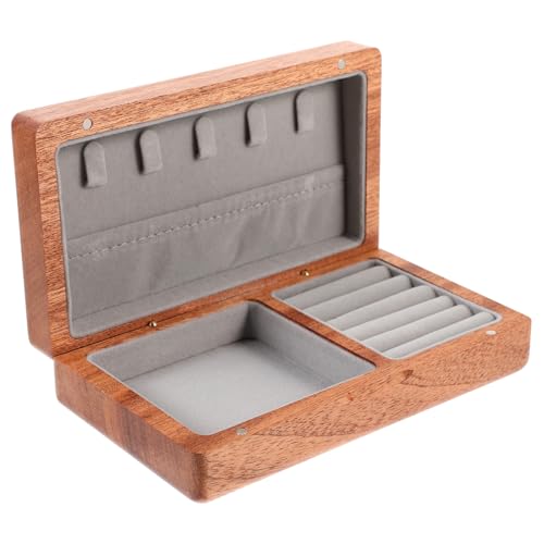 Cabilock Kasten Hochwertige Schmuckschatulle Aus Massivholz Aufbewahrungsbox Für Halsketten Schmuck Organizer Schmuckorganisator Aus Holz Flanell Schmuckkästchen Hölzern Fräulein von Cabilock