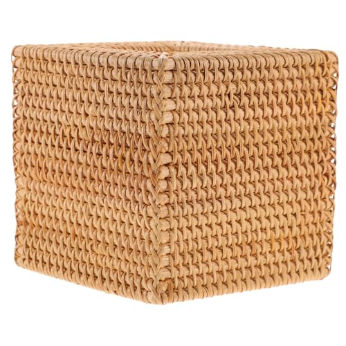 Cabilock Kasten Taschentuchbox Aus Rattan Organizer Für Die Aufbewahrung Von Papiertüten Ständer Für Papierhandtücher Aus Rattan Serviettenhalter Schlafzimmer Organizer Für Papierhandtücher von Cabilock