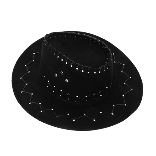 Cabilock Kindermütze Disco-hut Kostüm Cowboyhut Cosplay-cowboy-hüte Cowgirl-mütze Wildwest-partyhut Fedora-hut Cowboyhut Für Mädchen Halloween-cowboyhut Cowboy-kostüm Hut Stroh Black Denim von Cabilock