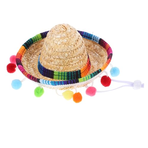 Cabilock Kleiner Hut Karnevalshut Mexikanisches Serape-kostüm Mini-halloween-hüte Ausgefallener Kleiderhut Mini Mexikanische Hüte Mini Mexikanischer Hut Mexiko Partyhut Sonnenhut Polyester von Cabilock