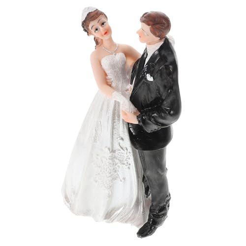 Cabilock Kuchendekoration Liebe Hochzeitstorte Topper Herr Und Frau Figur Brautpaar Statue Braut Figur Hochzeitspaar Statue Braut Und Bräutigam Kuchen Topper Kuchen Kunstharz von Cabilock