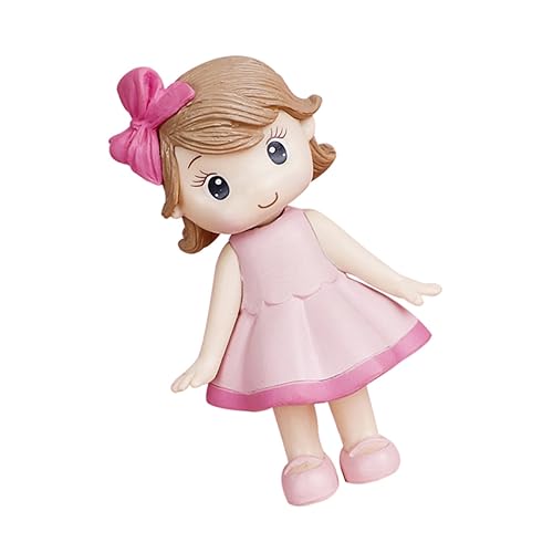 Cabilock Kuchendekoration Toys mädchen Spielzeug Geburtstagsfeier Dekoration Prinzessin Kuchendeckel Miniatur-Mädchenfiguren Fee Kuchen Puppendekor Kuchenhandwerk Polymer-Ton Rosa von Cabilock