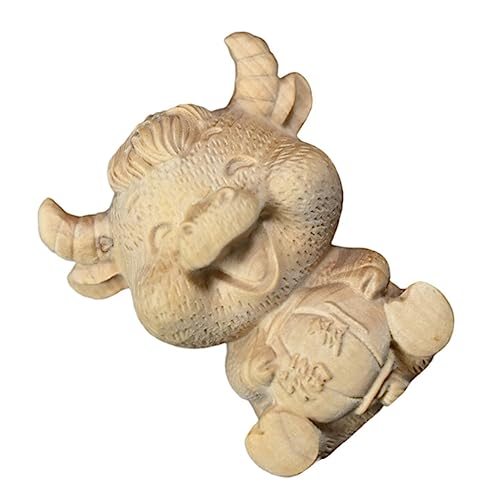 Cabilock Kuh Ornamente Tischdekoration Bulle Zuhause Veranda Büro Schreibtisch Tischdekoration Dekorationen Für Zuhause Ornamente Glücksfigur Geschnitzter Ochse von Cabilock