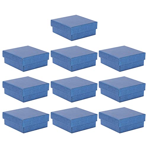 Cabilock Marmor Schmucketui 10Pcs Blue Pappe Pappe Schmuck Geschenkboxen Papier Schmuckschachteln Kleine Geschenkboxen mit Deckel Schmuckschachteln Ringe Ringe Kraftpapier Schmuckschatulle von Cabilock