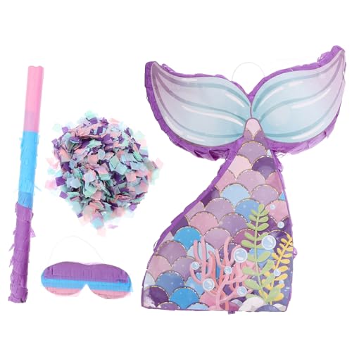 Cabilock Mermaid Tail Pinata mit und Augenbinde Papier Dekoration für Kindergeburtstag Candy Füllbar für Partyspaß und Festtagsfeier Cabilock Mermaid Tail Pinata mit und Augenbinde Papier Dekoration für Kindergeburtstag Candy Füllbar für Partyspaß und Festtagsfeier von Cabilock