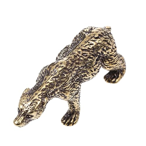 Cabilock Messing Schwarzbär Ornamente Tischdekoration Bronze Miniaturfigur Dekorative Bärenverzierung Sternzeichen Tigerstatue Heimdekoration Reichtumsfigur Minifigur Tier von Cabilock