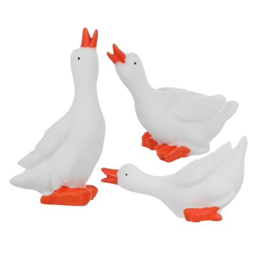 Cabilock Miniatur Gans Figuren üße Resin Gänse Ornamente Für Kuchen Dekoration Garten Deko Und Miniatur Landschaft Perfekte Fotografie Requisiten Für Feiern Und Partys von Cabilock