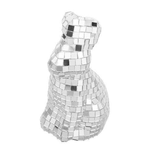 Cabilock Desktop Bunny Dekoration Disco Statue Funkelnden Glas Handwerk Mosaik Spiegel Ornament Für Hochzeit von Cabilock