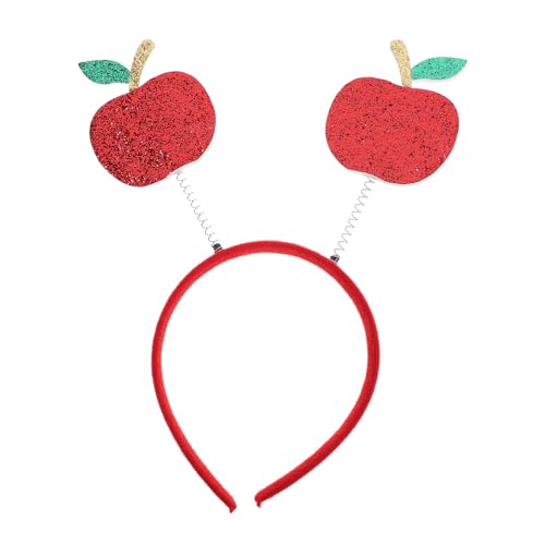 Cabilock Obst Stirnband - Fruchthaarband hawaiianisches Kopfschmuck aus Früchten - Party Obst Stirnband Foto Requisiten Zubehör Haarschmuck Kind Kopfbedeckung Stoff rot von Cabilock