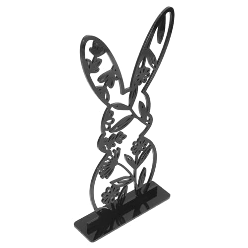 Cabilock Osterhase Hasenschwanz Feenkuchendeckel Sprechendes Kaktusspielzeug Plüschtiere Hasen-mittelstücke Für Tische Osterdeko Kleine Figuren Tischdekoration Zu Ostern Acryl Black von Cabilock