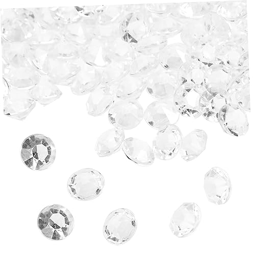 Cabilock Packung Mit 1000 Stück Tisch Konfetti Strass Partyzubehör Hochzeitstischdekoration Schmuckteile hochzeitsdeko hochzeits dekoration Hochzeitskristalle Tisch Strass Acryl bohren Weiß von Cabilock