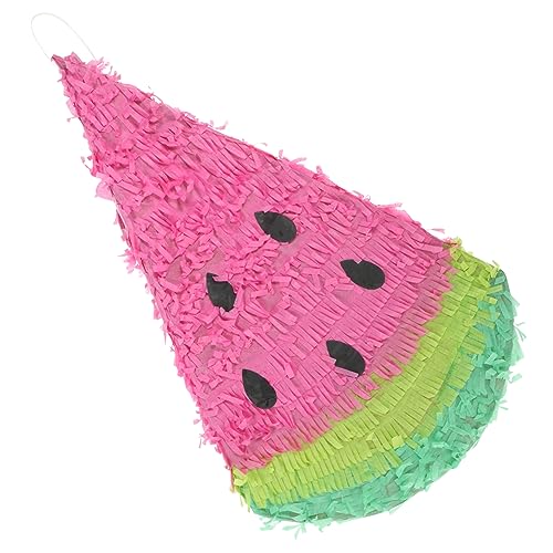 Cabilock Piñata Pinata-Süßigkeit Wassermelonen-Partydekorationen Fiestas Dekorationen Pinata Spielzeug bastelzeug celebrations toy Event-Pinata- Wassermelonen-Geburtstagspinata Papier von Cabilock