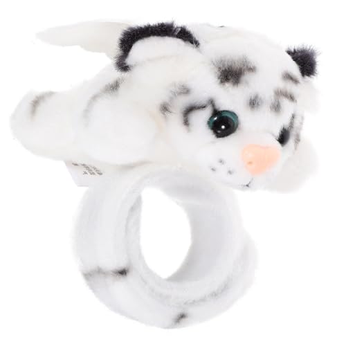 Cabilock Plüsch-Schnapparmbänder Kuscheltiere Armband Schlagband Plüsch Plüsch-Tiger-Armband Tiger-Snap-Armband Animal-Design kuschelig kalanchoe Tierschlagarmbänder Spielzeug Slap-Armband von Cabilock