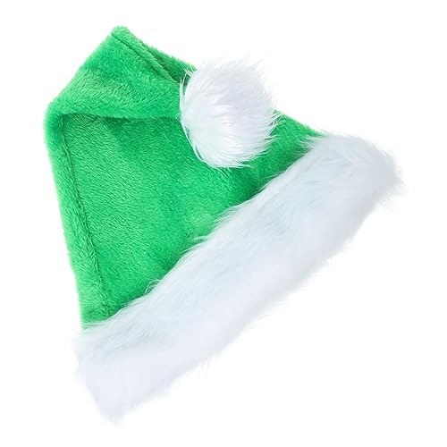 Cabilock Plüsch-Weihnachtsmütze Mini-Weihnachtsmütze Festlicher Hut Kappe santa claus hat weihnachtsmannmützen weihnachtsmützen erwachsene Weihnachtsdekorationen Weihnachtsfeier Mütze Green von Cabilock