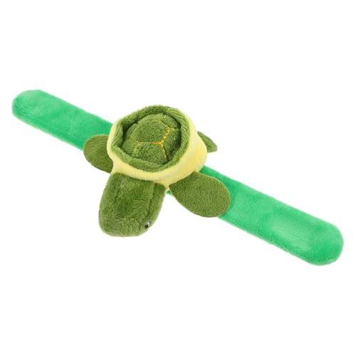 Cabilock Plüschring Schildkröte Stofftier Stofftier Hugger Armband Ozeantier Schlagarmbänder Stofftiere Band Süßes Schnapparmband Schildkrötenarmband Kinderspielzeug Pp Baumwolle von Cabilock