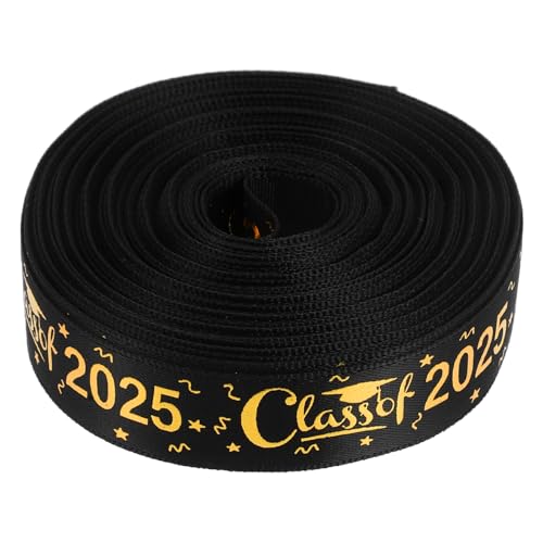 Cabilock Staffelungsband Geschenkband Selber Machen Bänder Exquisites Gegenwärtiges Band DIY Crafts Helles Farbband Festival-banddekoration DIY Handwerk Machen Band Black Polyester von Cabilock