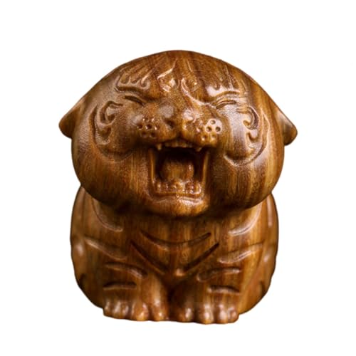 Cabilock Sternzeichen Tiger Ornament tierische Verzierungen Minifiguren Feng Shui Wohnkultur bürodeko büro Dekoration Home-Desktop-Dekor kreatives Dekor in Tigerform Grünes Sandelholz von Cabilock