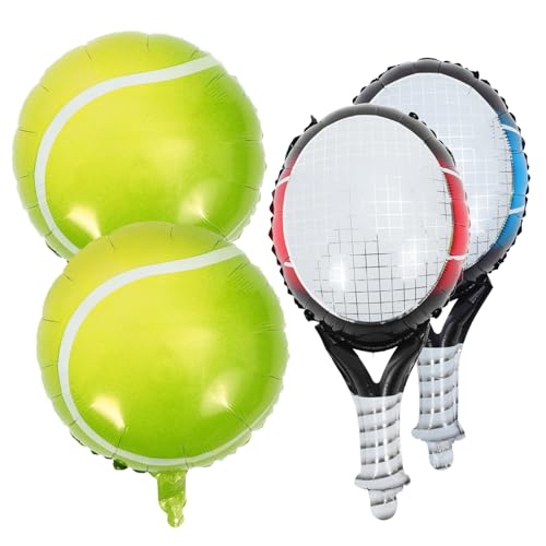 Cabilock Tennisball Und Schläger Luftballons Set Tennis Party Dekorationen Für Junggesellenabschiede Folienballons Für Sportfeiern Und Events von Cabilock