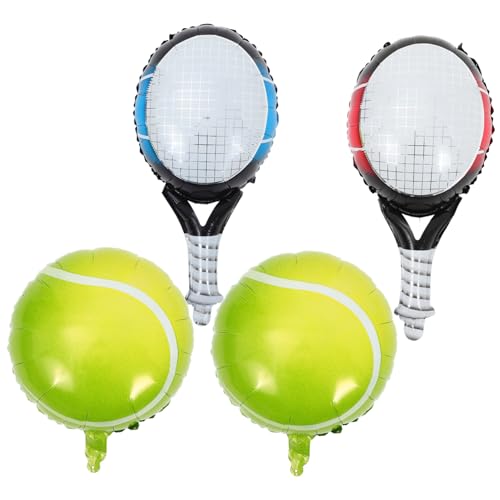 Cabilock Tennisballon Und Schläger Set Aufblasbare Tennis Party Deko Mit 2 Hellen Tennisbällen Blauen Und Roten Schlägern Ideal Für Geburtstagsfeiern Junggesellinnenabschiede von Cabilock