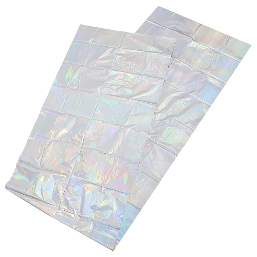 Cabilock Tischdecke aus -Aluminiumfolie Partydekorationen Partytisch aufdecken Geschlecht offenbaren Dekoration Hochzeits-Bling-Tischdecke Tischdecken Plastik Colorful von Cabilock