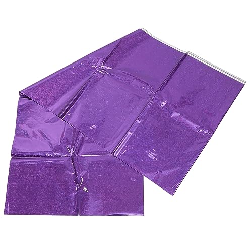 Cabilock Tischdecke aus -Aluminiumfolie Tischdecke Fallen Partytisch Dekorationen Geschlecht Partydekoration Film Tischdecken Folientischdecken -Dusche-Tischdecke Plastik Violett von Cabilock