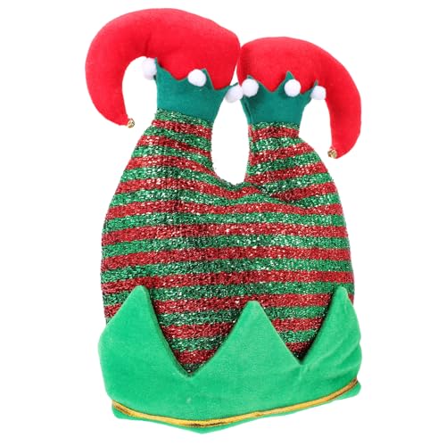 Cabilock Weihnachtsbeinmütze Elfen Hüte Weihnachtselfen-beinhut Performance-hut-requisite Elf Hosen Hüte Weihnachtsmützen Weihnachtsmütze Elf Partyhüte Weihnachts-party-hut Hut-dekor Plüsch von Cabilock