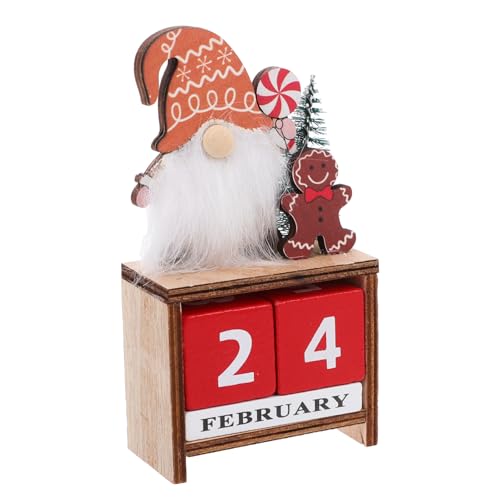 Cabilock Weihnachtskalender-ornamente Tischkalender Für Weihnachten Heimkalender Kalender Für Weihnachtsfeierblöcke Weihnachtsblockkalender Home-blöcke-kalender-dekor Weihnachtsbedarf Holz von Cabilock