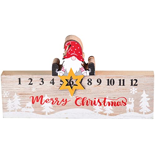 Cabilock Weihnachtsschmuck Schreibtisch-Countdown-Kalender neujahr adventskalender Zahlen weihnachts party weihnachtsgeschenke Heimkalender weihnachtskalender schmuck hölzern von Cabilock