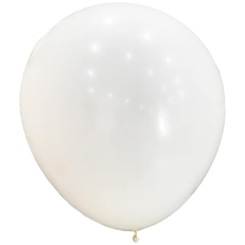 Cabilock Wetterbeobachtungsballon große Luftballons riesiger Wasserballon großer runder Ballon Wetter Ballon Gedenkballons Latex-Riesenballons für die Hochzeit Jumbo-Ballons Emulsion Weiß von Cabilock