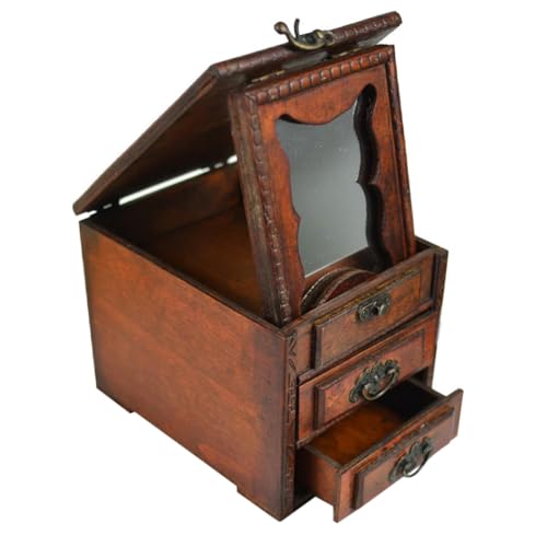 Cabilock antike schmuckschatulle jewllery organiser schmuckorganisierer schmuck box schmuck etui schmuckbox chinesischer Stil Dressing-Box Schubladenbox schmücken Mann Schmuckkästchen Glas von Cabilock