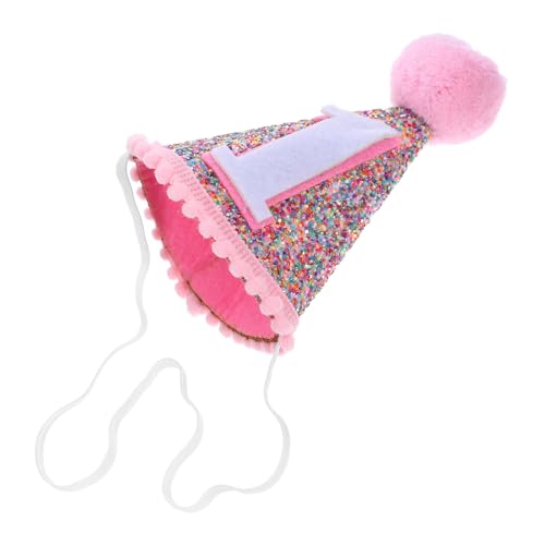 Cabilock bunter Hut Geburtstagsdeko geburtstagshüte Geburtstagsfeierhut für Kinderdeko Geburtstagshut Schutzhelm Party-Kopfbedeckung -Geburtstagsmütze Polyester Rosa von Cabilock