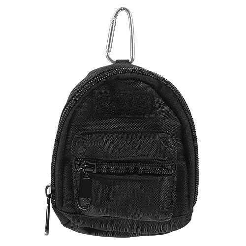 Cabilock freisprechanlage freilaufgehege Karten Tasche schlüsselhalsband sommertasche hängende Kopfhörertasche Portemonnaie Geldbörse kleine Kopfhörertasche Headset-Hülle Segeltuch Black von Cabilock